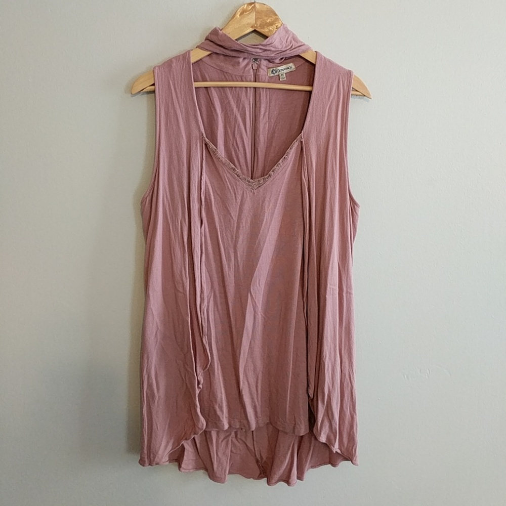 Democracy Choker Mauve Blouse